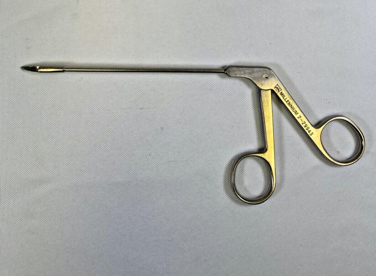 MILLENNIUM SURGICAL 2-29943 Nasal Sinus Scissors Curved Right Blunt Blades ENT — photo 1