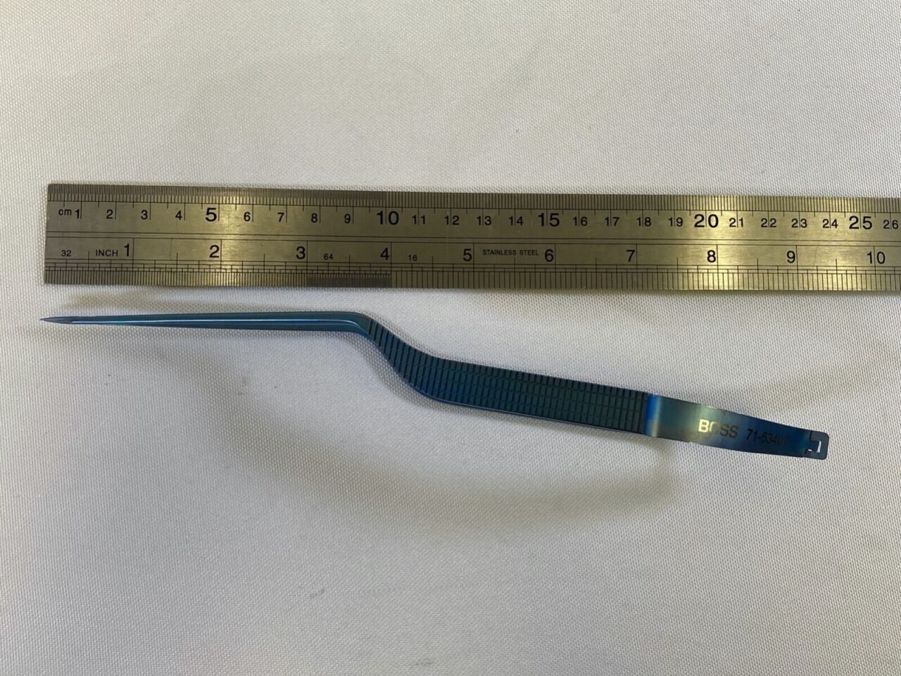 BOSS INSTRUMENTS 71-5340T Malis Titanium Bayonet Scissor Fine Tip 3.75" WL Neuro — photo 6