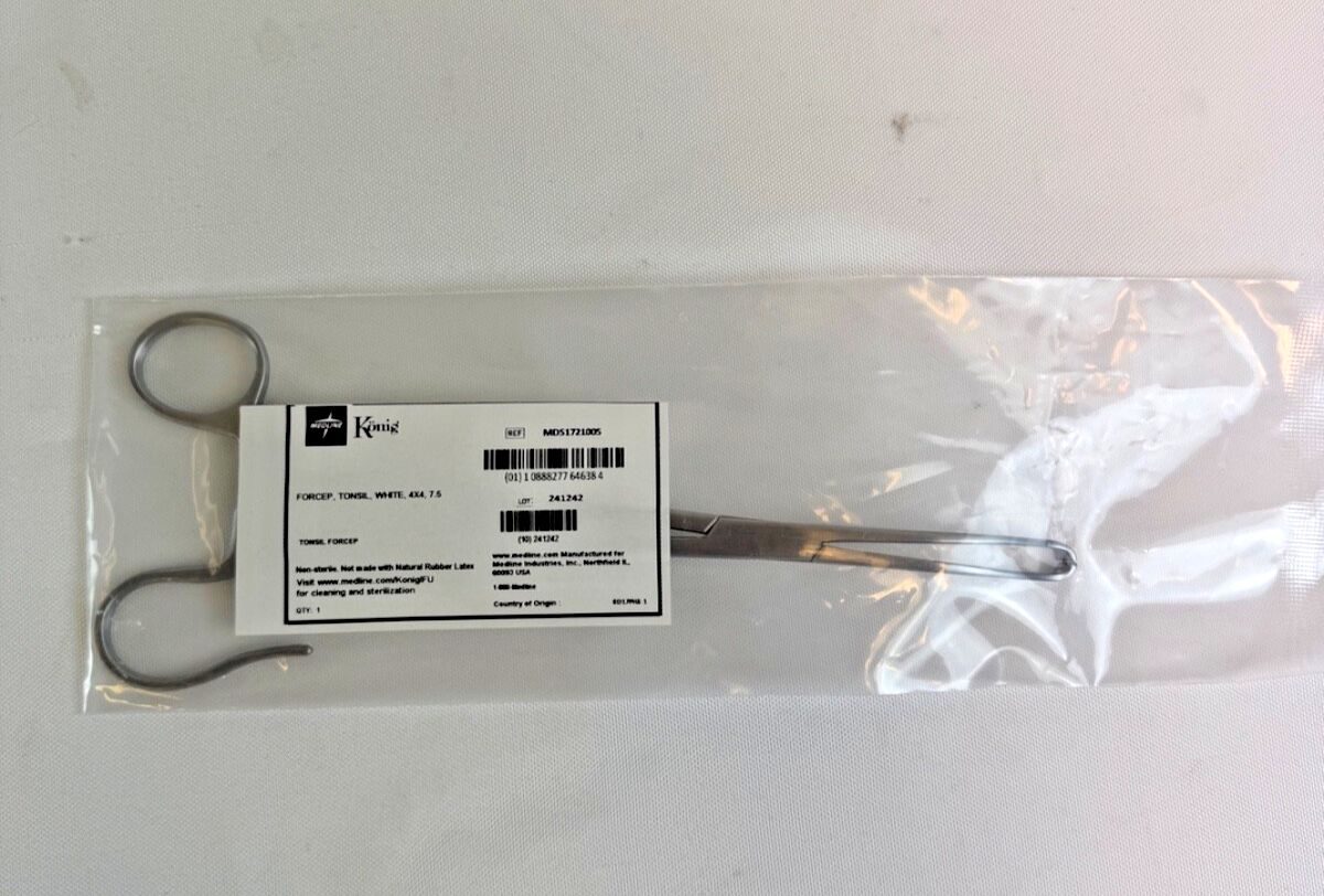 MEDLINE/KONIG MDS17211005 White Tonsil Forceps — photo 1