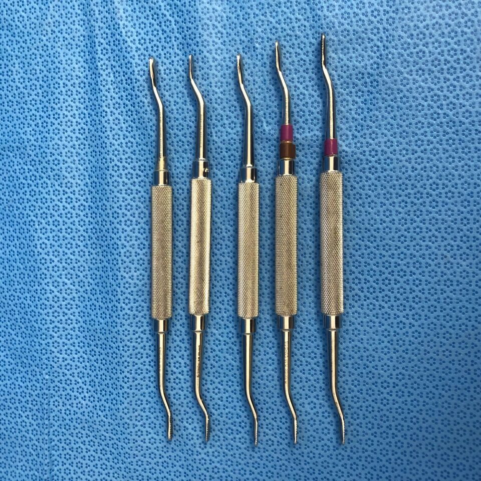 KMEDIC 69-545 Set of 5 Cross Serrations Double Sided Bone Files