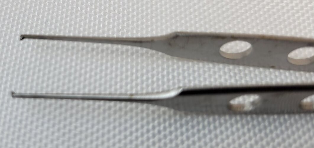 AESCULAP OC051R Bishop-Harmon Iris Tissue Surgical Forceps, Straight Tips — photo 4
