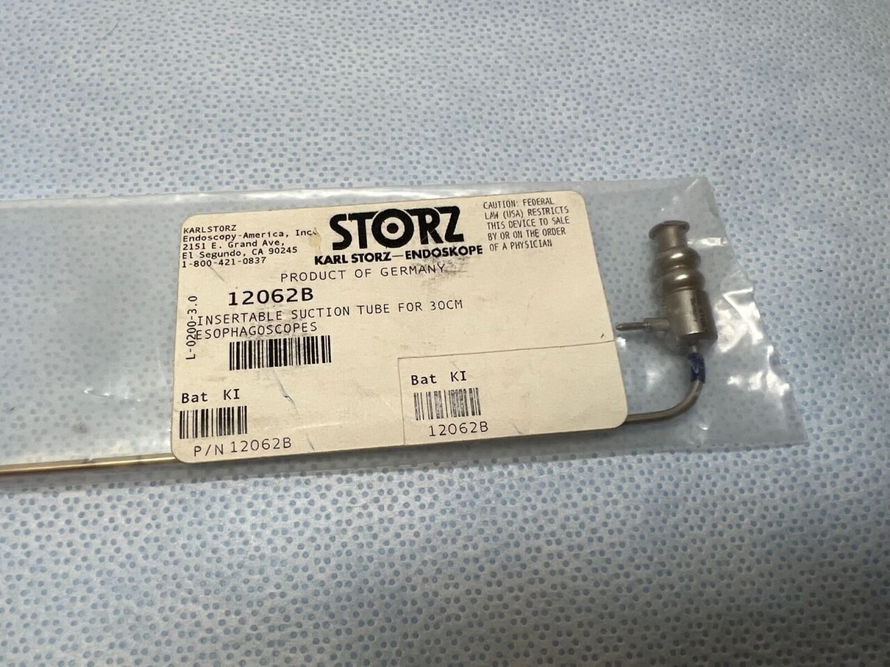 KARL STORZ 12062B Insertable Suction Tube For 30cm Scopes — photo 2