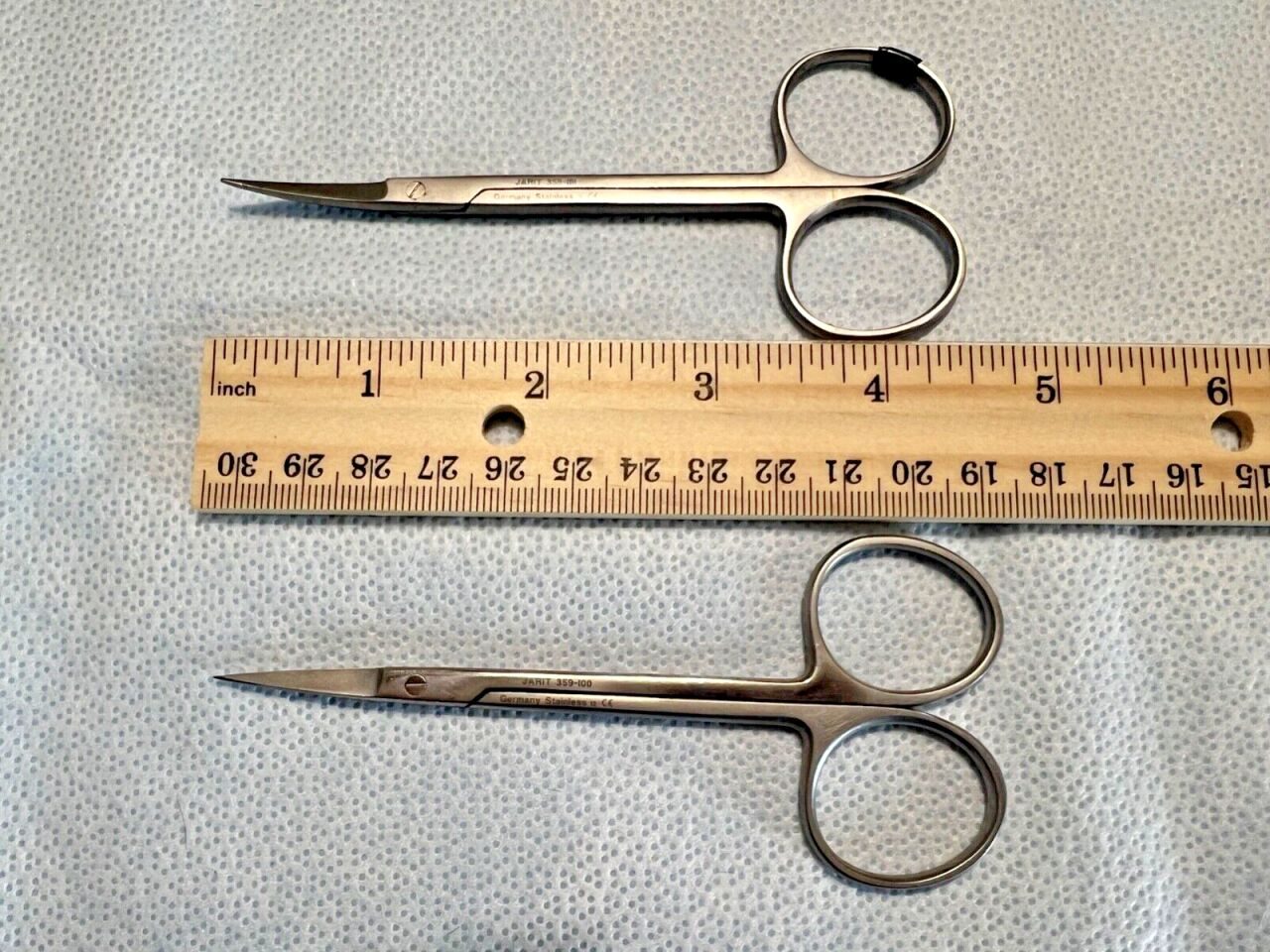 JARIT 359-100 & 359-101 Sharp Straight & Sharp Curved 4.5" Set of 2 Sharp Iris Scissors — photo 5