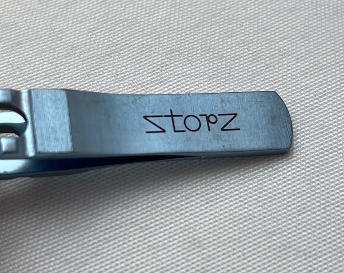 STORZ 2-110 Bonn 0.12mm 1x2 Teeth 6mm Platform 85mm Titanium Forceps Eye — photo 2