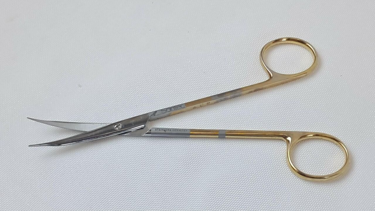 SONTEC  Micro-Pointed Needle Tip Surgical Scissors Curved — photo 2