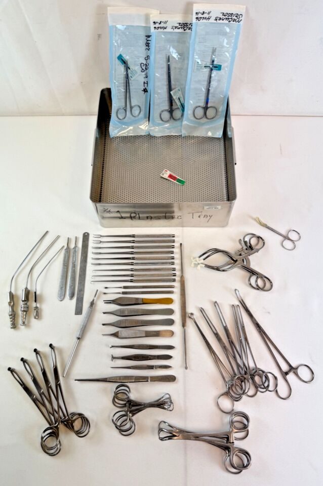 WECK Sharp Hooks Scissors Clamps 51 Piece Plastic Surgery Instrument Set