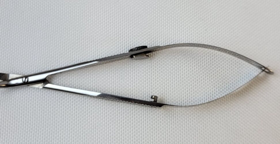 STORZ E3280 Corneal Transplant Eye Scissors, Curved Blades, Ophthalmology — photo 7