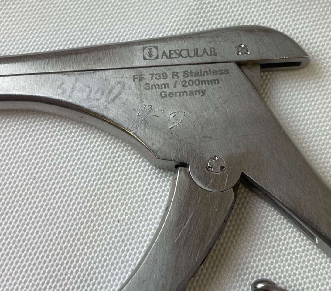 AESCULAP FF739R 3mm x 40deg Up x 8" Kerrison Rongeur — photo 2