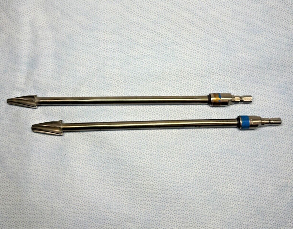 ZIMMER 914 & 913 Spiral Trochanteric Reamer & Spiral Cortical Reamer Set of 2 — photo 5