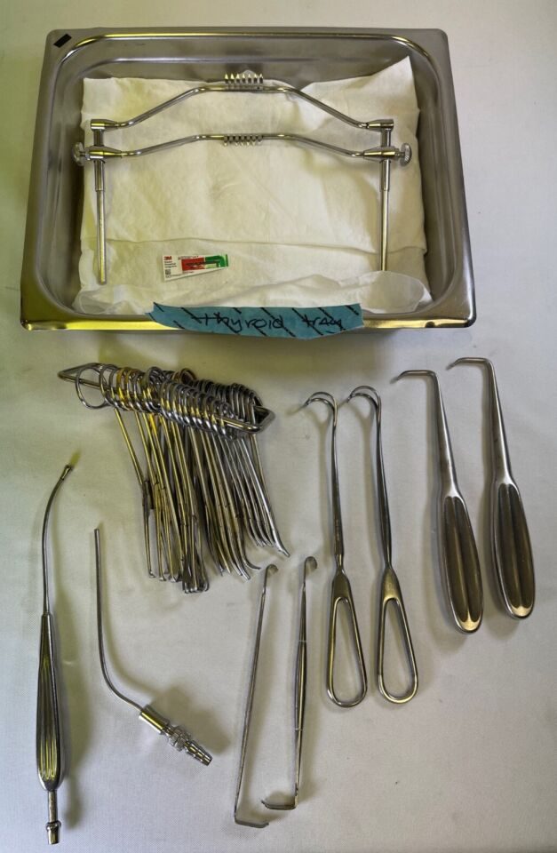 PILLING WECK  27 Piece Thyroid Instrument Tray w/ Sterilization Pan ENT