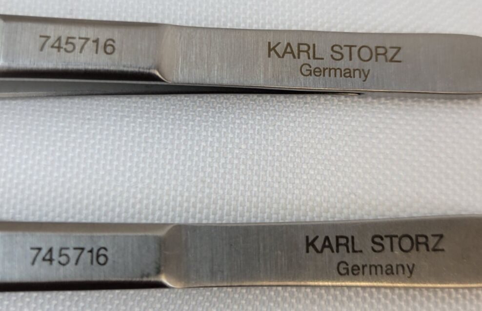 KARL STORZ 745716 Set of 2 Tissue Forceps, Angled, 1x2 Teeth, 15 cm — photo 5