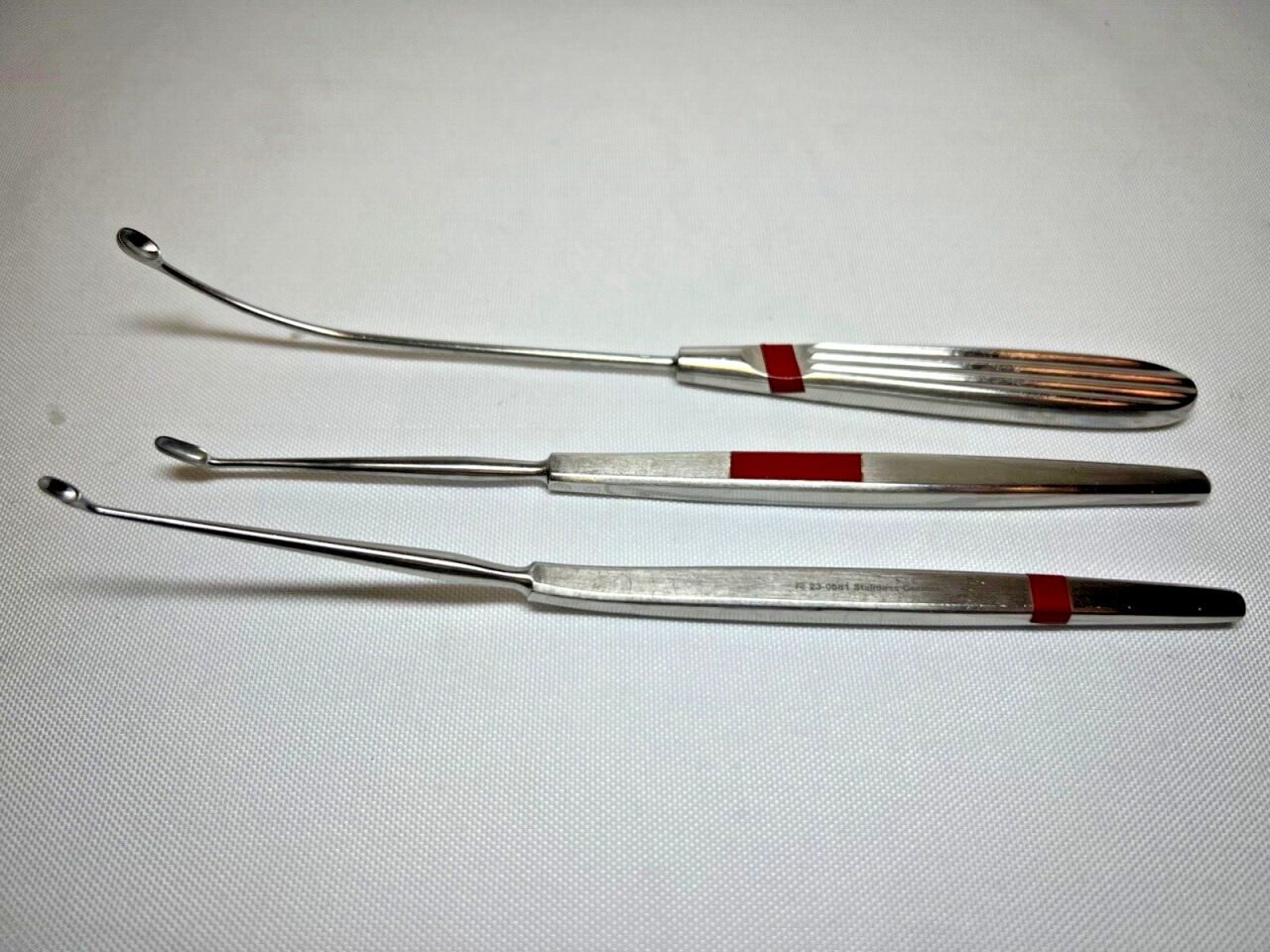 INVOTEC 506001 518103 Set Of 3 ENT Curved Curettes