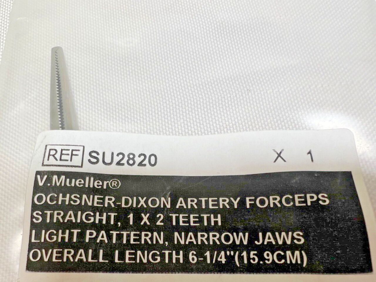 V. MUELLER SU2820 Ochsner-Dixon Artery Forceps, 1 X 2 Teeth, 6-1/4" Pair of 2 — photo 3