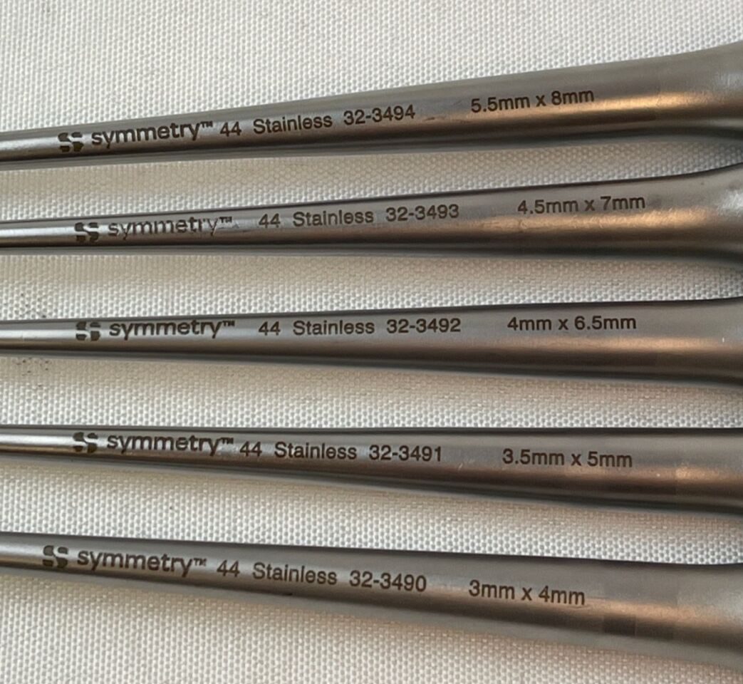 SYMMETRY SURGICAL Bruns Hollow Handle Reverse Angle 9" 1-0000 Set of 5 Curettes — photo 2