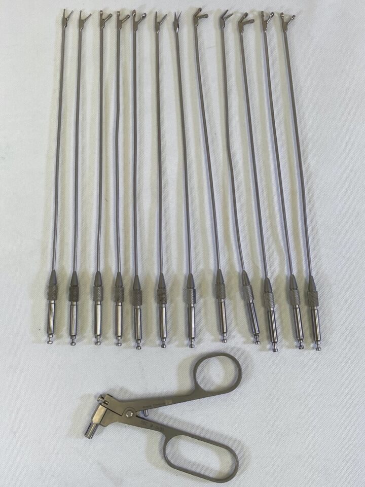 SEC SURGICAL ENTERPRISE Various 13 Piece Endo Neuro Malleable Rotating Forcep Set w Case — photo 13