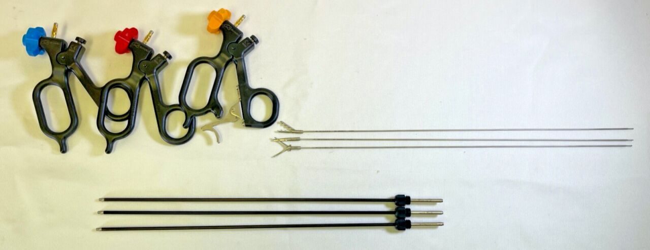 CONMED Various Set of 3 abmedica MicroLap 3.3mm Scissor Dissector Grasper Set Monopolar — photo 11