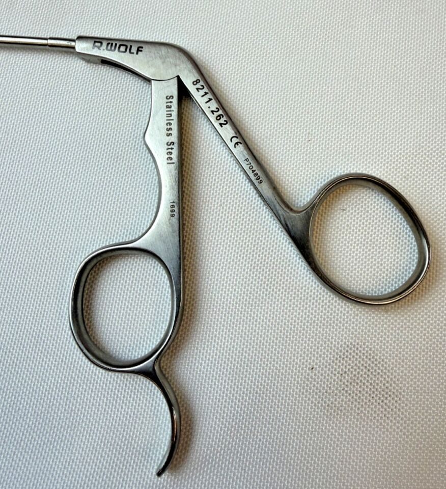 R. WOLF 8211.262 ENT Alligator Scissors Wedge Dissection Scissors Down Curved — photo 3