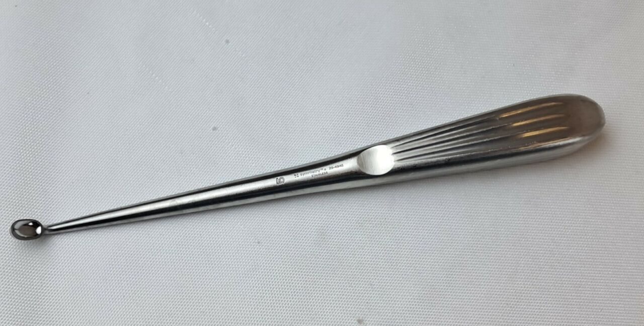 SYMMETRY SURGICAL 29-4945 Bruns Curette Straight Oval #5 Cup — photo 2