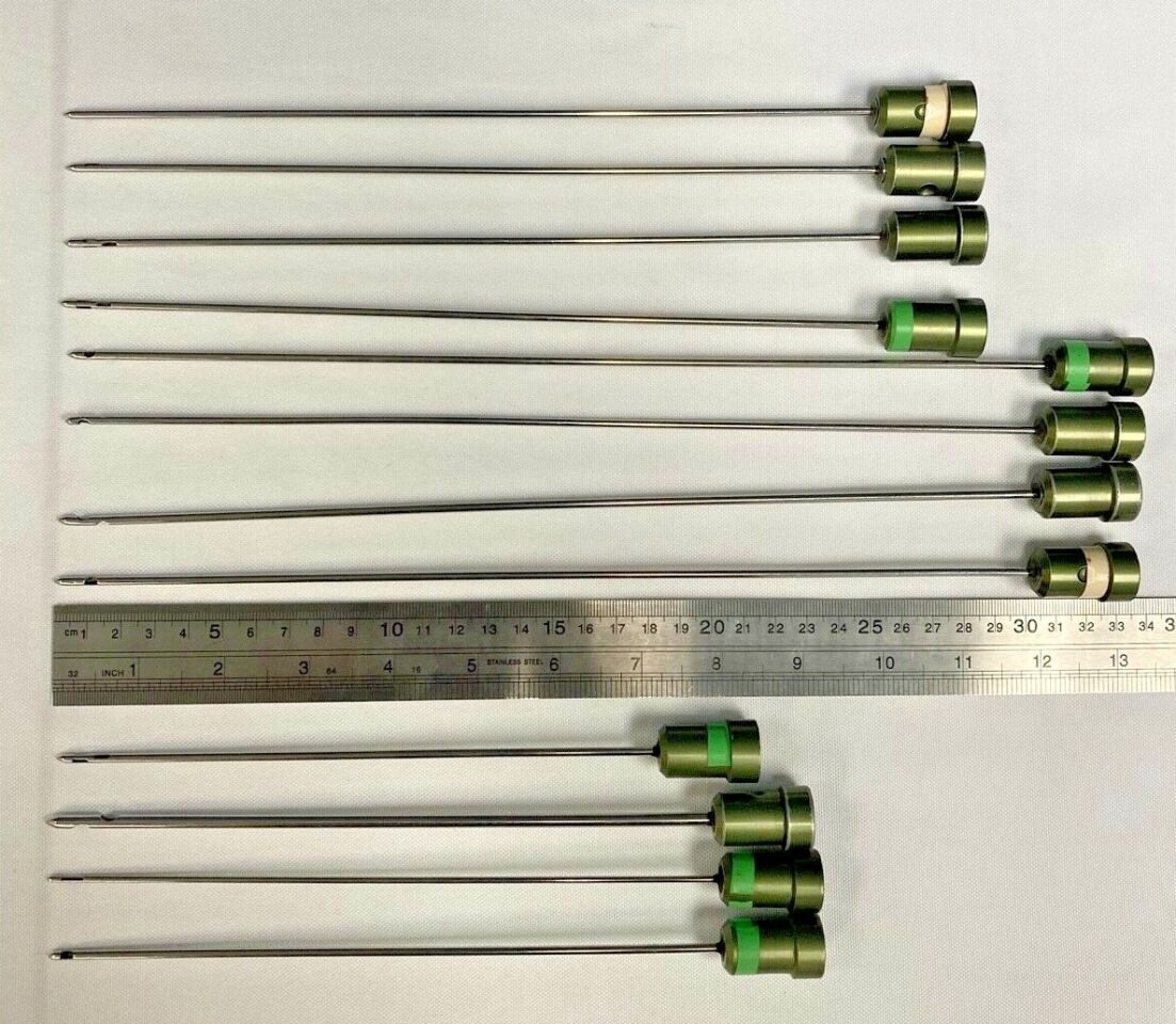 VARIOUS  Assorted Gauge & Length Tulip Liposuction Cannulas w/ Case — photo 2