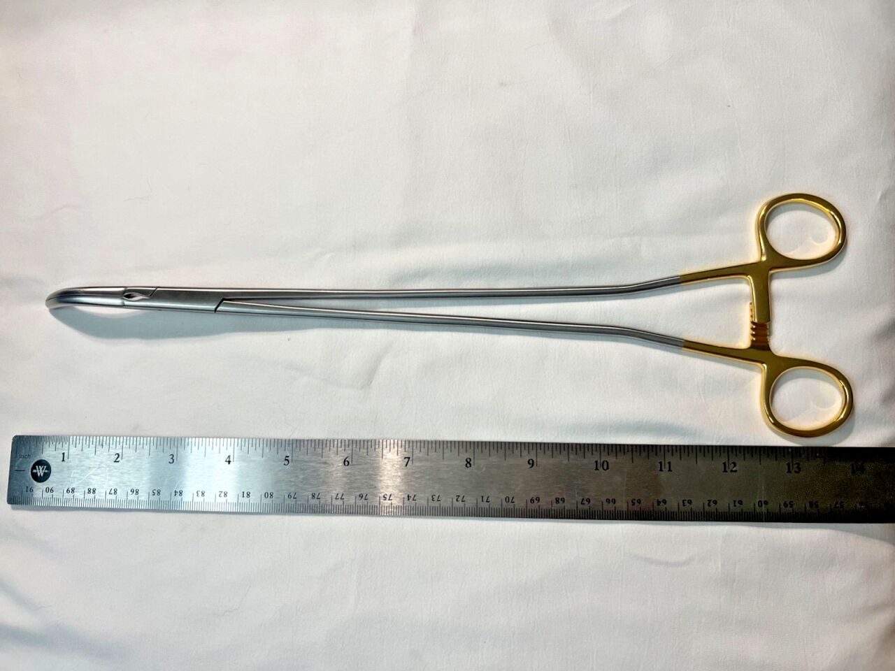 SYMMETRY SURGICAL 52-9998 Zep Hysterectomy Forceps Curved 14" Length OBGYN — photo 6