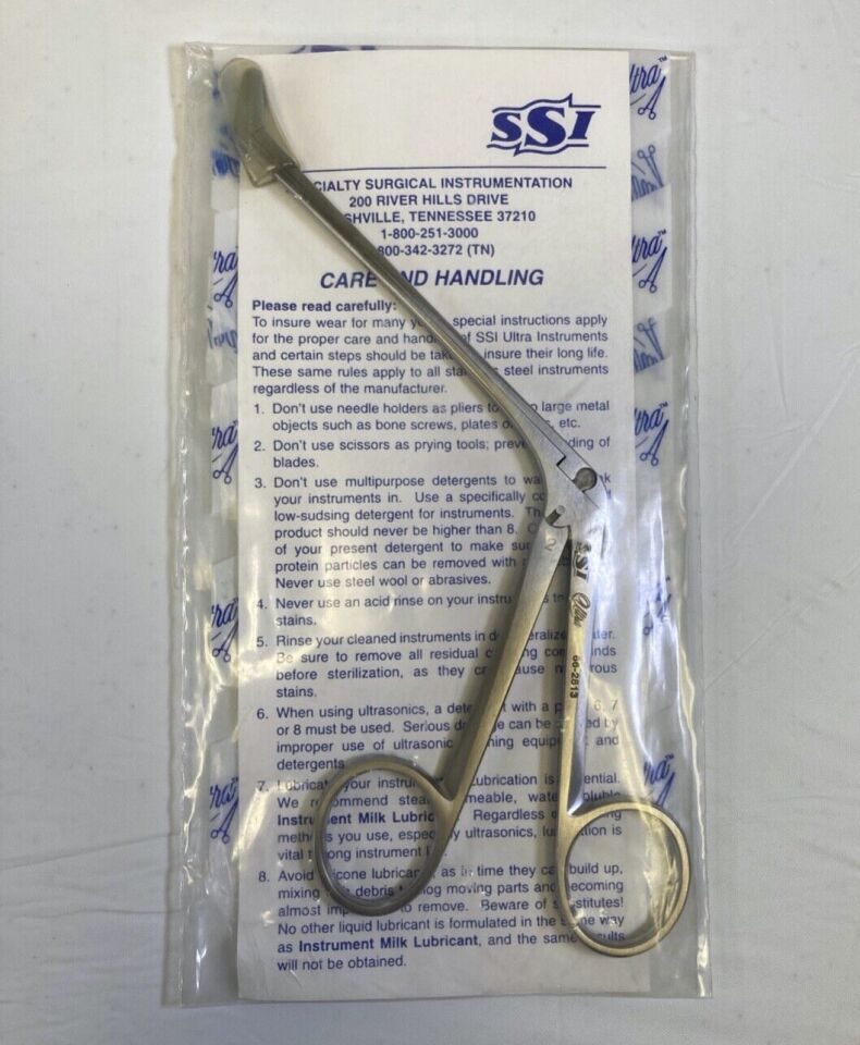 SSI ULTRA SYMMETRY 66-2813 Weil Blakesley Nasal Forcep Fenestrated 45deg x 5mm Jaw