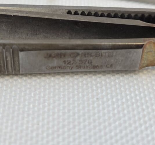 JARIT 122-570 Carb-Bite Gerald Needle and Tissue Forceps 1x2 Teeth 7" — photo 5