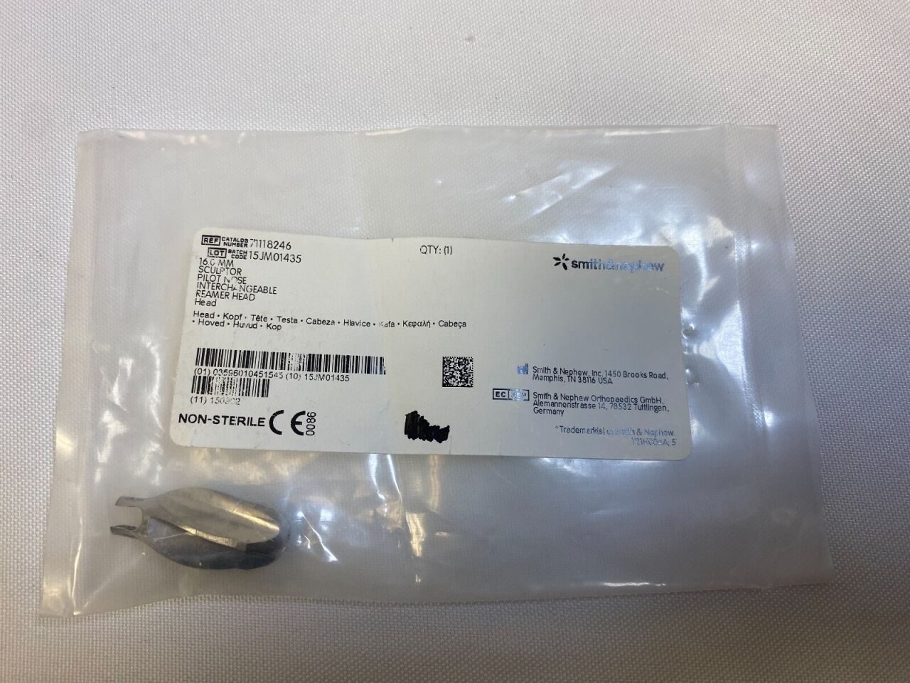 SMITH & NEPHEW 71118246 16mm Sculptor Pilot Nose Reamer Head