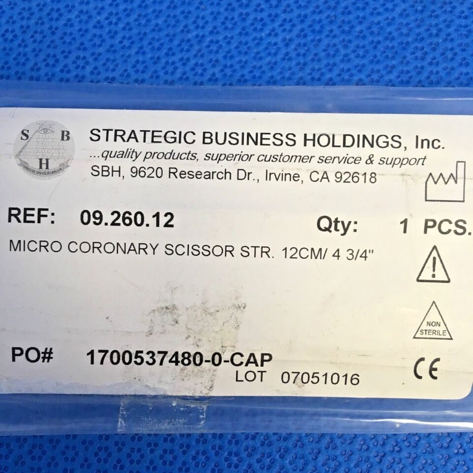 STRATEGIC BUSINESS HOLDINGS INC. 09.260.12 Micro Coronary Scissor 12cm/4.47" — photo 5