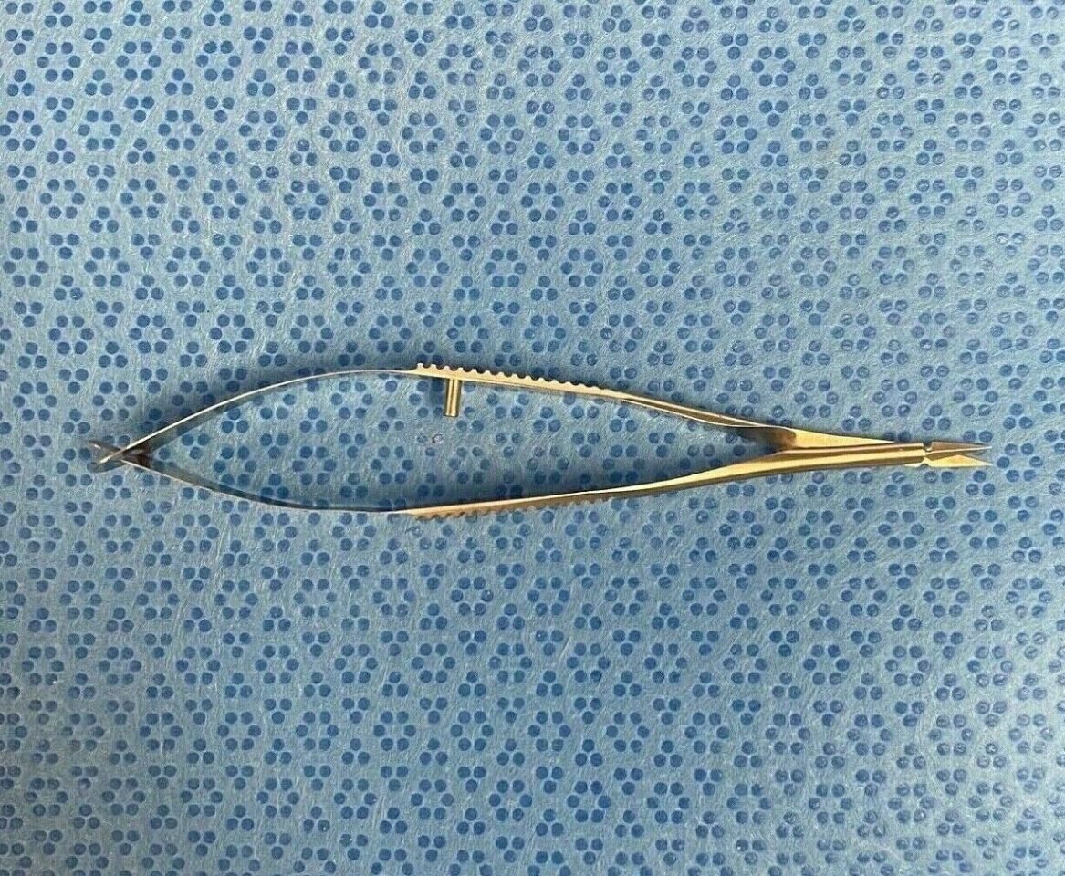 MILLENNIUM SURGICAL 85-109 Vannas Straight Capsulotomy Scissors 84mm Ophthalmic — photo 1