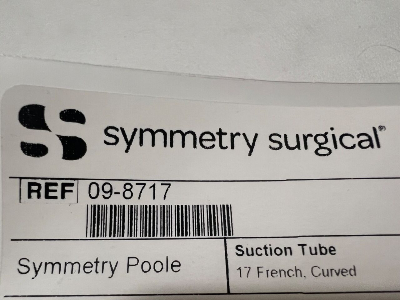 SYMMETRY SURGICAL 09-8717 Poole Curved Suction Tube 17 French 8" Length — photo 3