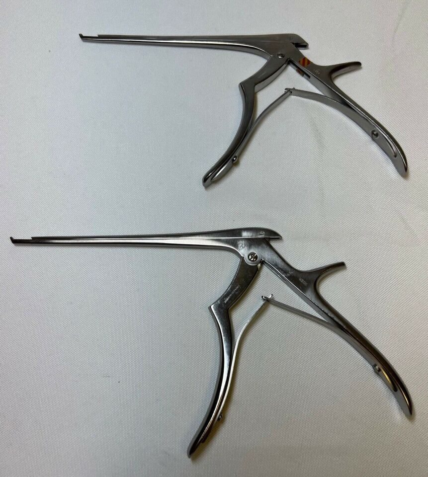 WECK 388317 Kerrison Rongeurs 6" X 40deg Up Bite 2mm & 3mm Lot of 2 Kerrison Rongeurs 6" X 40deg Up Bite 2mm & 3mm Neurology