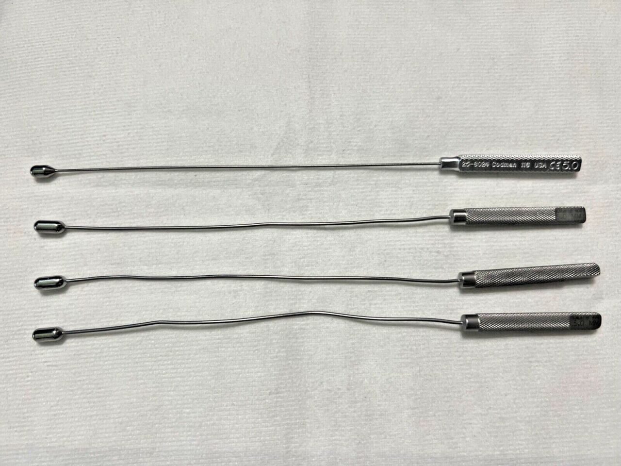 CODMAN 5.0mm DeBakey Vascular Dilators 8" Set of 4 DeBakey Vascular Dilators 5.0mm
