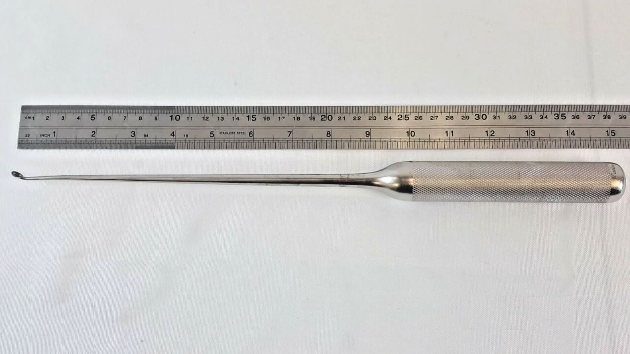 WALLIE HEINIG Lenox Maclaren Size 00 Angled Curette 2.8mm x 5mm Cup 15" — photo 5