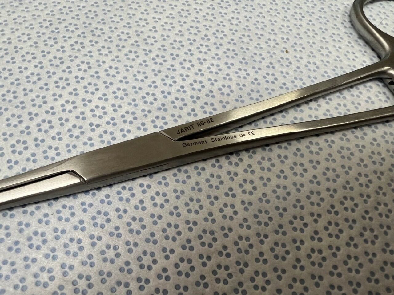 JARIT 116-112 Foerster Sponge Holding Forceps 7" Curved Serrated Jaws Set of 4 — photo 2