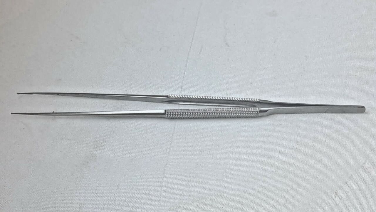 SCANLAN 4004-282 Micro Forceps Round Handle 1mm Diamond Dust Ring Tips