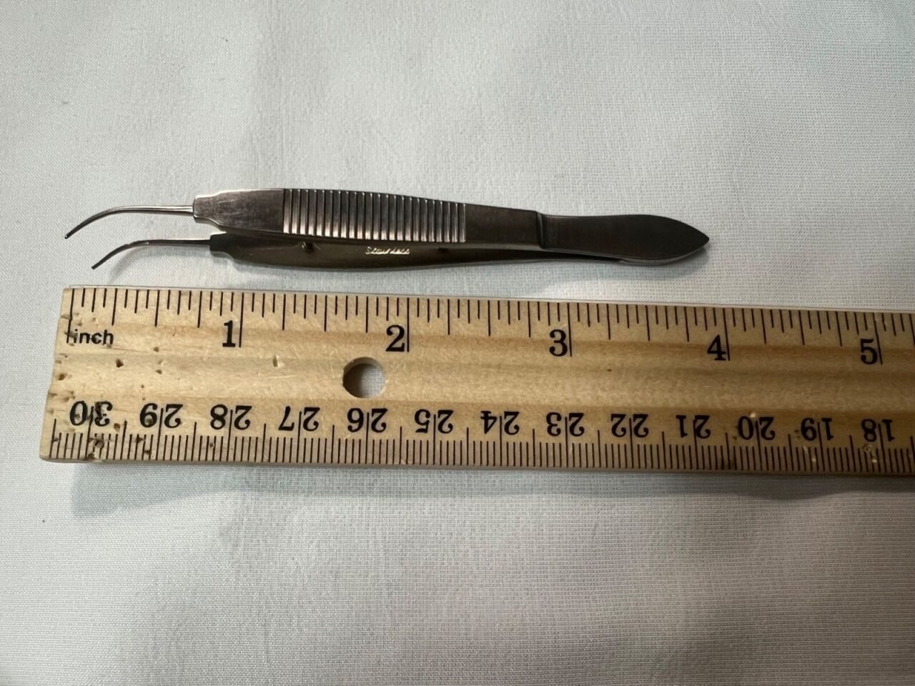 KARL STORZ E1888-C Harms-Tubingen Tying Forceps Curved 6.5mm Tips X 4" Length — photo 4