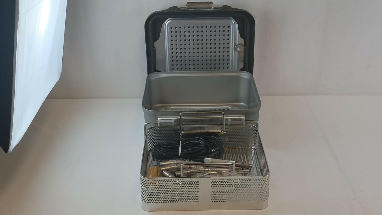 MEDTRONIC Midas Rex EM200 Legend EHS Stylus Set w/ Attachments and Genesis Sterilization Case