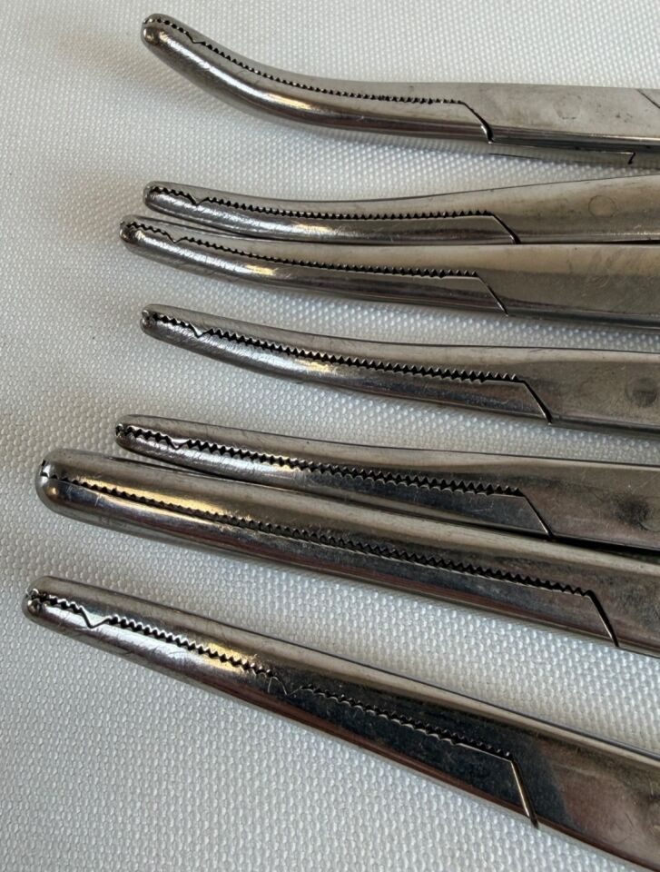SKLAR 8" 9" ObGyn Set of 7 Heaney Hysterectomy Forceps Clamps — photo 3
