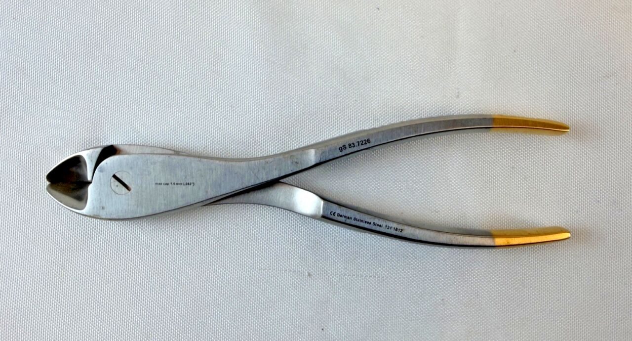 MILLENNIUM SURGICAL 83.7226 Side Cut Wire Cutter Max Cap 1.6mm T/C Jaws 7"