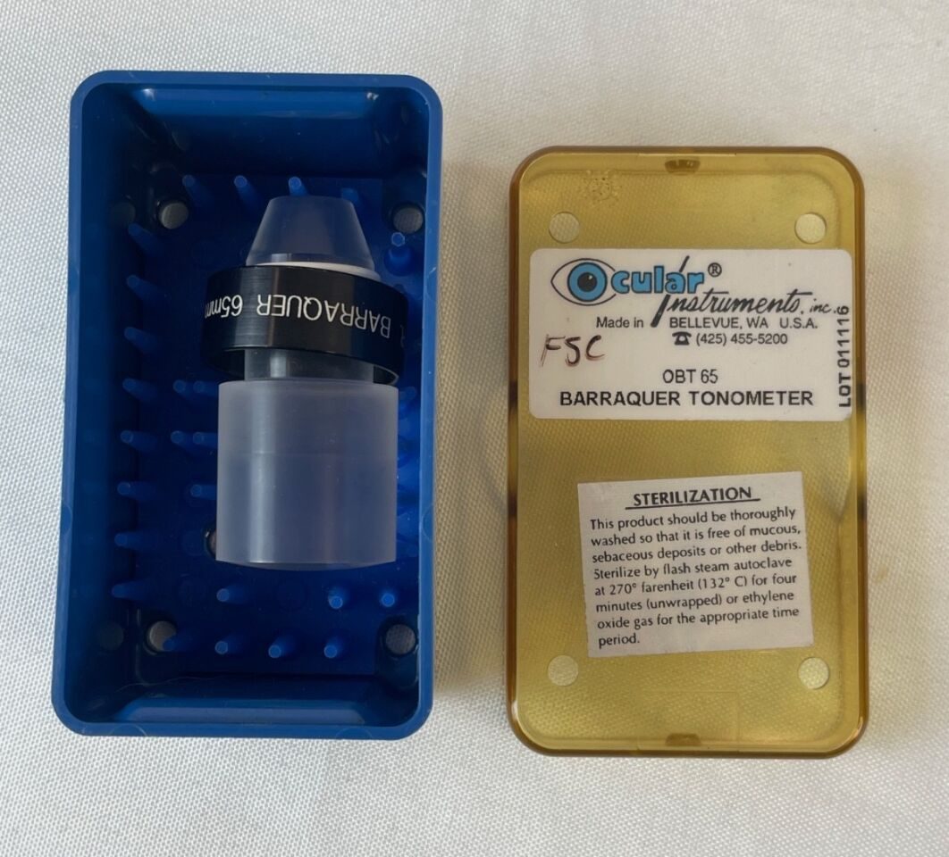 OCULAR INSTRUMENTS OBT-65 Barraquer 65mm Hg Tonometer w/ Case