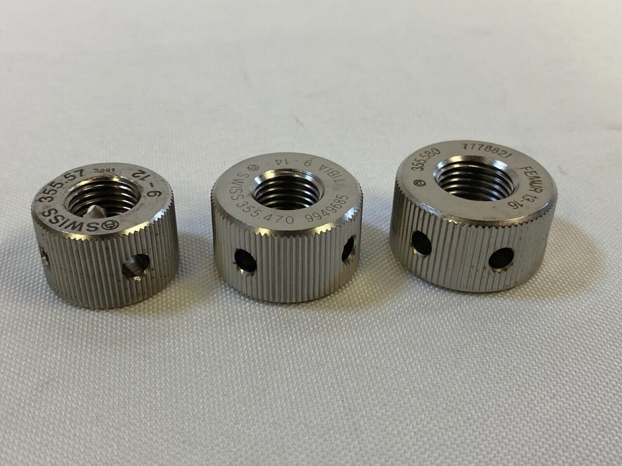 SYNTHES  Set of 3 Threaded Femur Nut for Size 9-16 Femur & Tibia Conical Bolts — photo 5