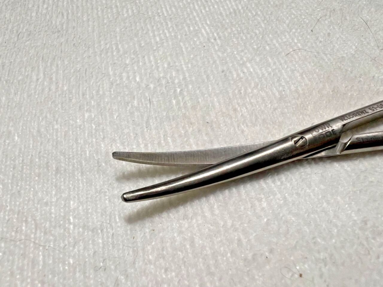 W. LORENZ 51-0861 Power Edge Mayo Slight Curved Scissors Blunt Tips 7" Length — photo 4