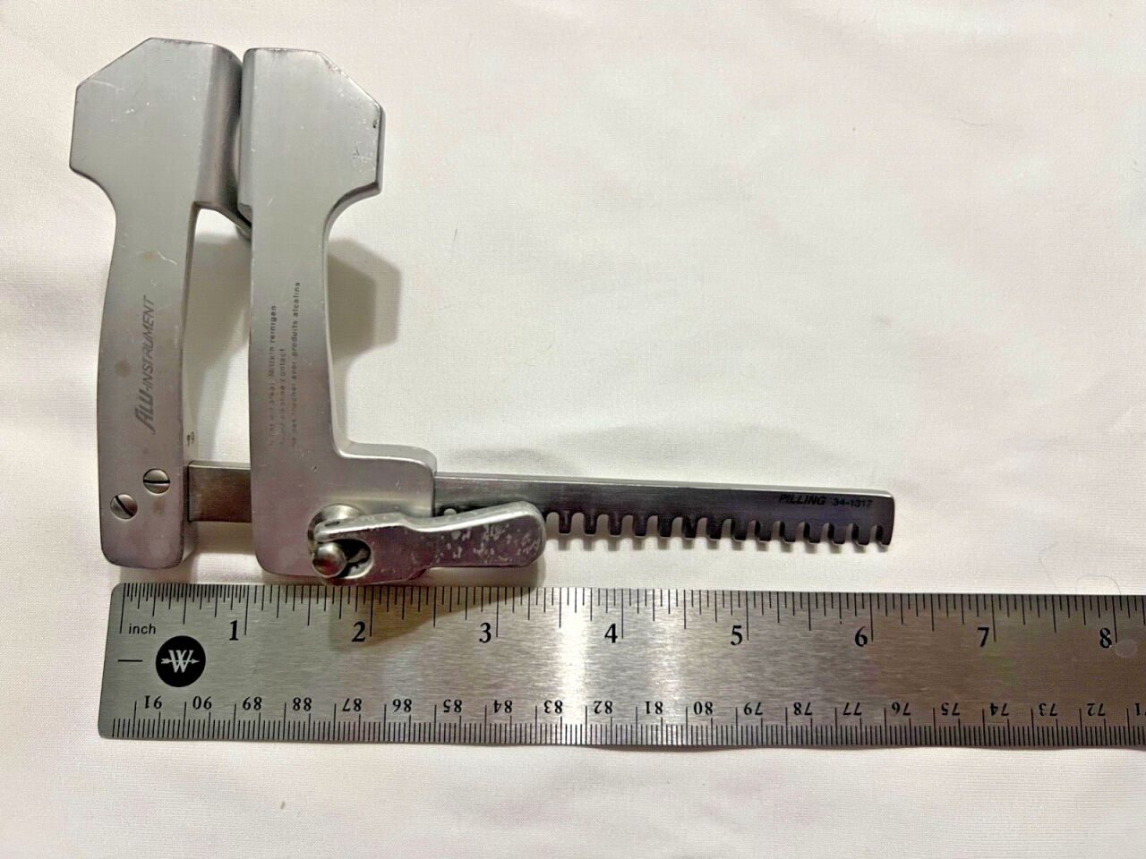 PILLING WECK 34-1300 Medium Finochietto Retractor Curved Arms 7-1/2" Spread — photo 5