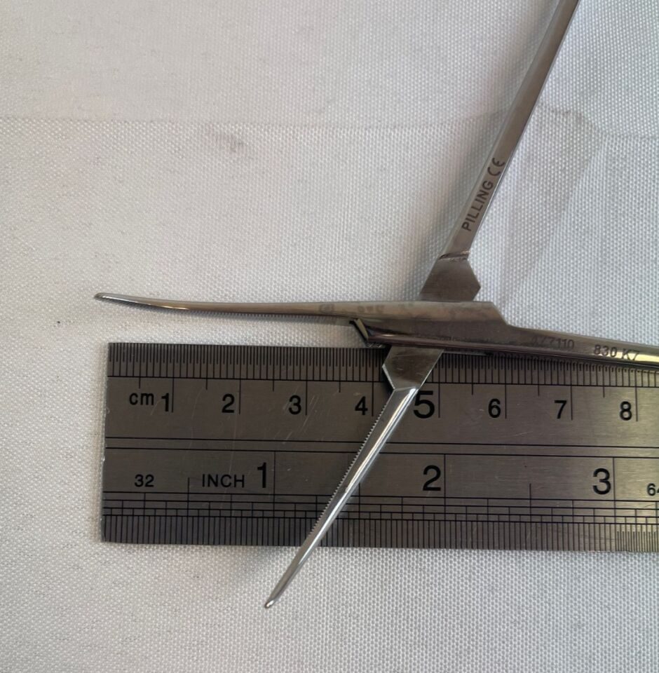 PILLING 477110 Lot of 5 Coller Hemostatic Forcep Curved 38mm x 1.8mm Tip L: 6.5" — photo 6
