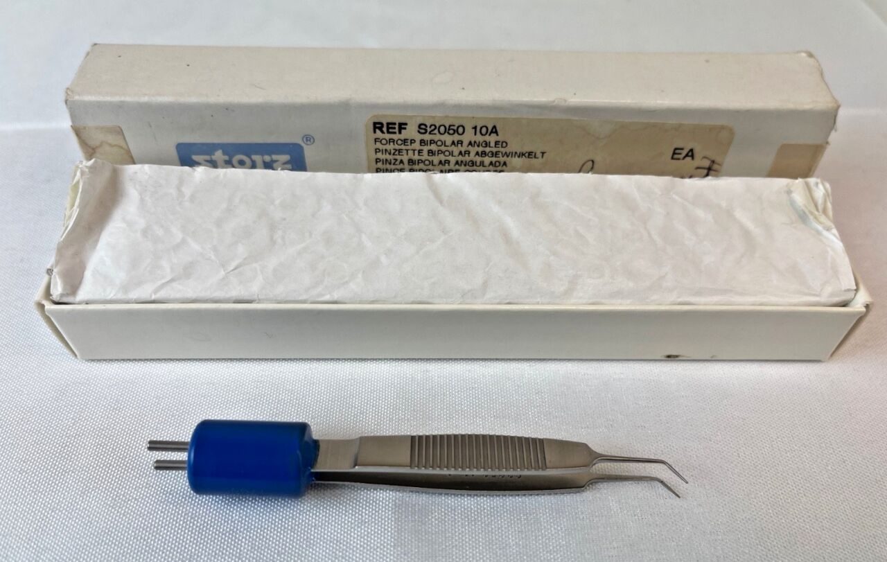 STORZ S2050-10A Angled McPherson Bipolar Forceps Ophthalmology Eye