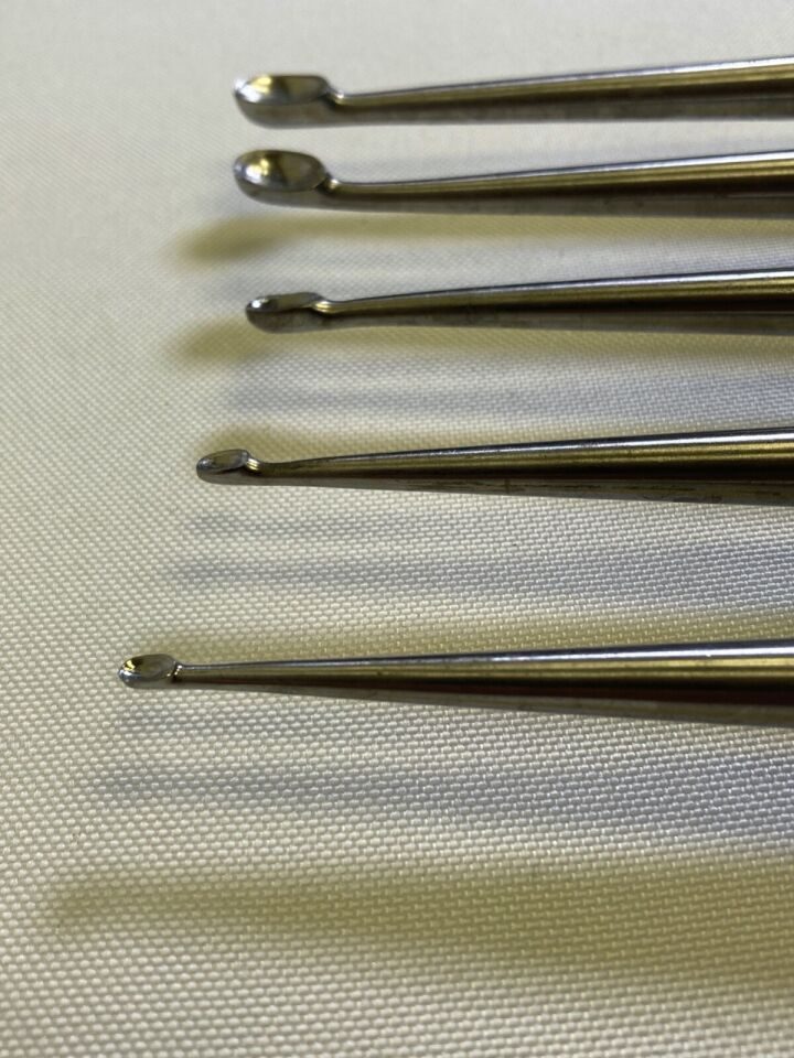 CODMAN Sizes 0/1/3/4/5 x 11" Straight Cobb Curettes Set of 5 — photo 6