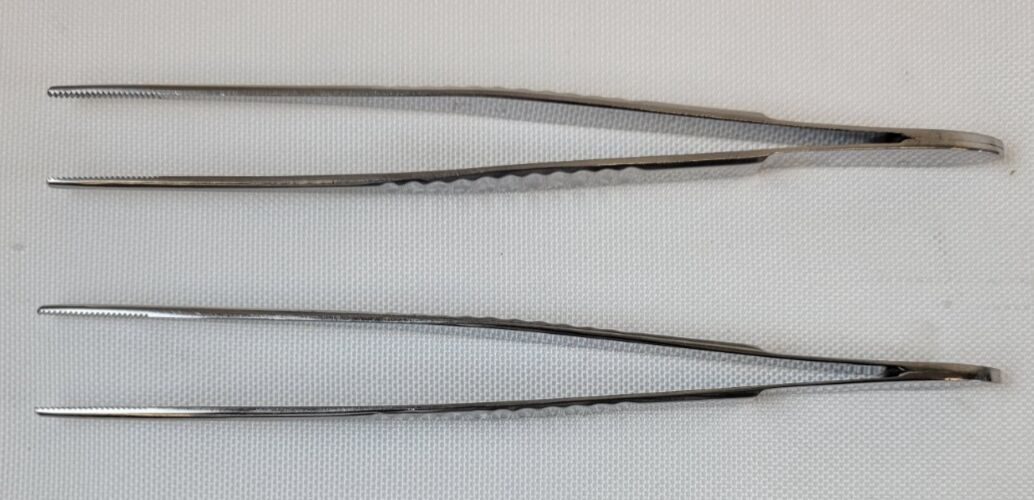 PILLING 18-1104 Thumb Dressing Forceps Straight 5-5/8" (Set of 2)