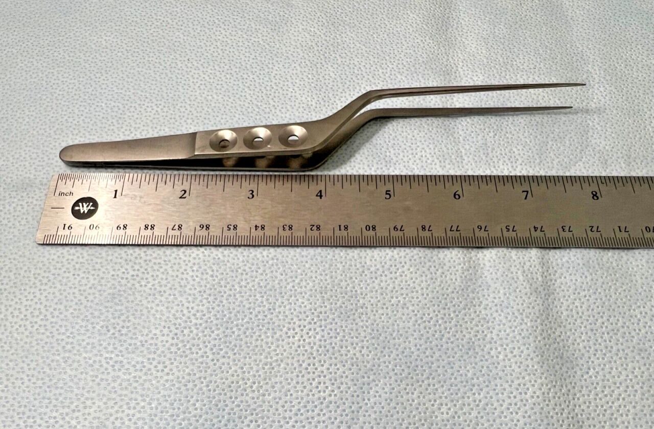 AESCULAP BD841 Yasargil Bayonet Micro Forceps 0.9mm Tip X 8" Length — photo 5