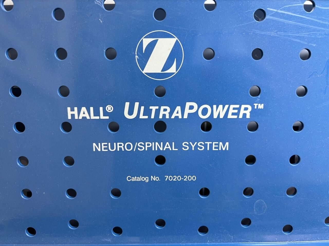 ZIMMER HALL 7020-200 Ultra Power Neuro/Spine System Sterilization Tray — photo 4