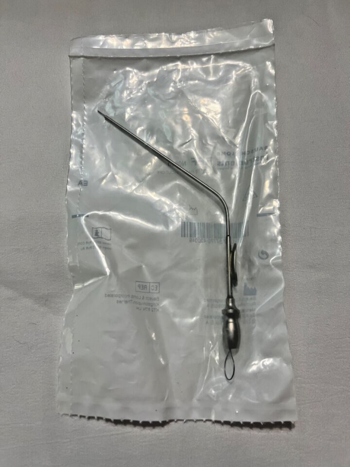 BAUSCH & LOMB N0610 ENT Baron Suction Tube 5FR w/ Thumb Plate & Cutoff 5" Length